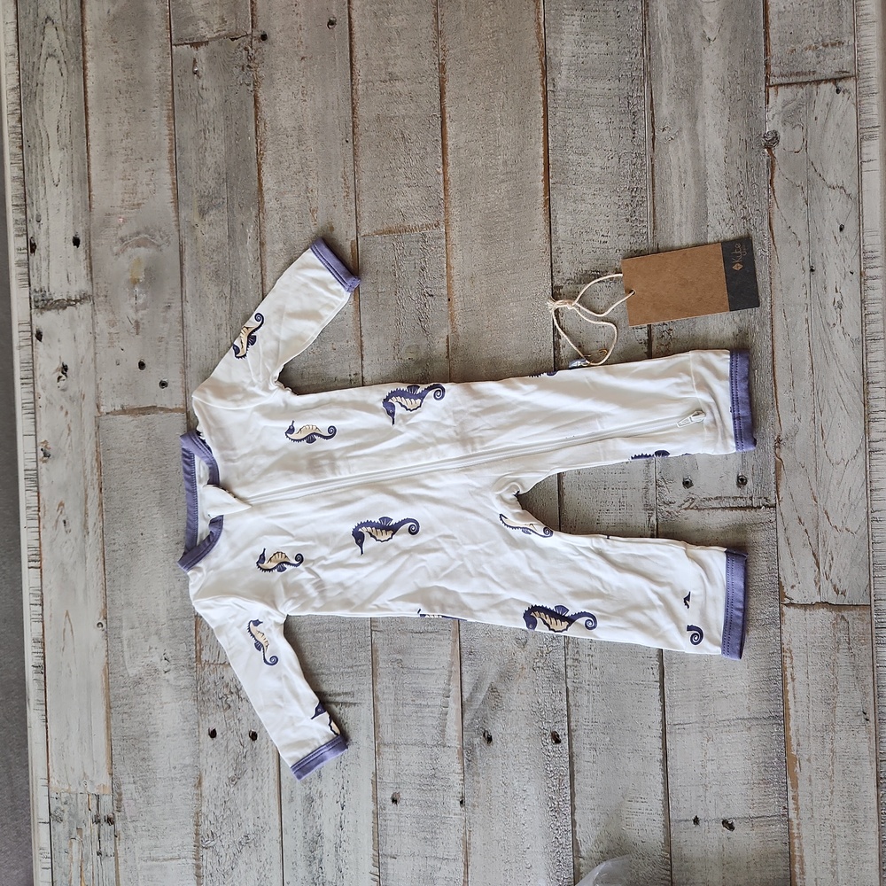 Kyte Baby Zip Romper Seahorse